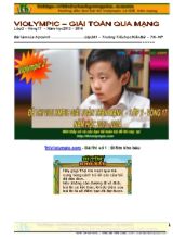 Đề thi violympic môn Toán Lớp 2 - Vòng 17 - Năm học 2013-2014 - Trường Tiểu học Kiền Bái